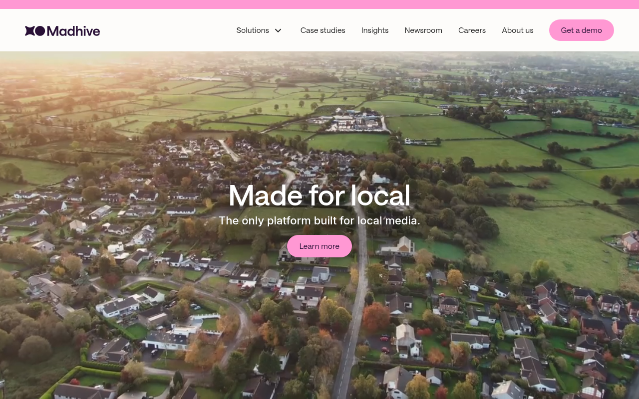 Madhive homepage screenshot