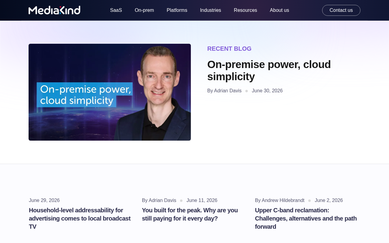 Mediakind Blog homepage screenshot