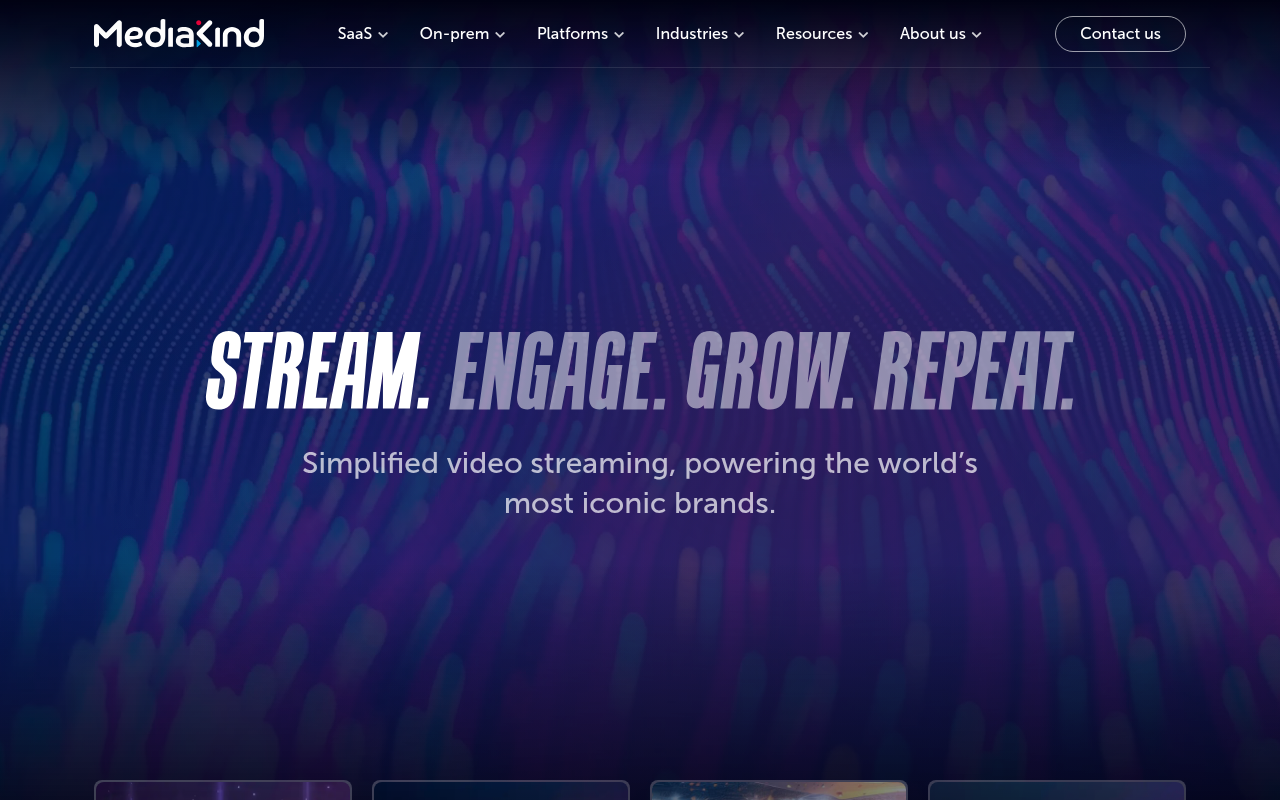 MediaKind homepage screenshot