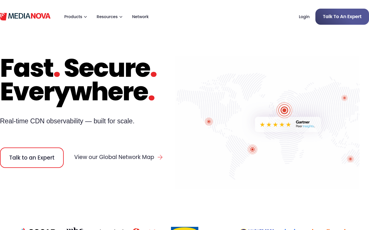 Medianova homepage screenshot