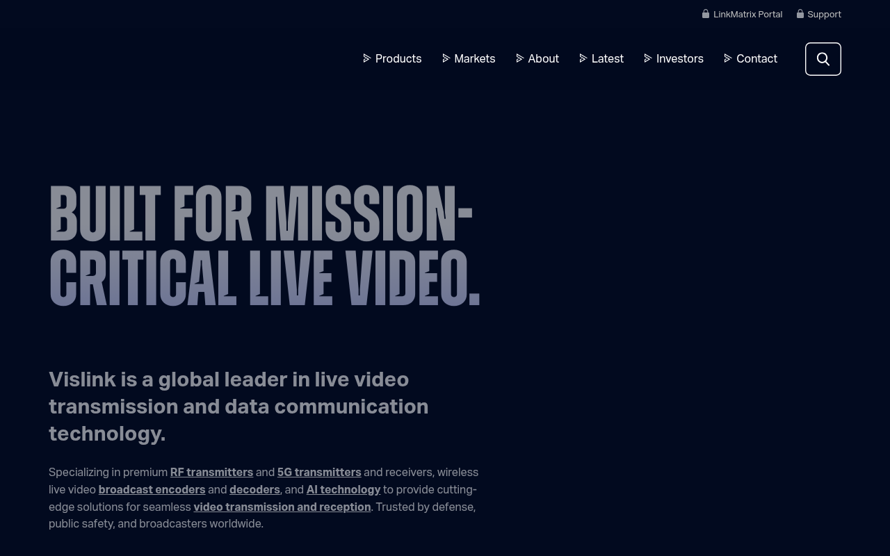 Mobile Viewpoint homepage screenshot