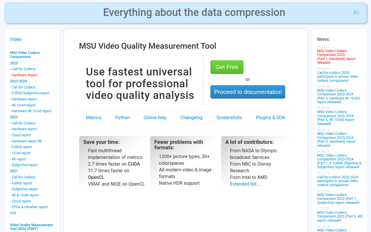 MSU Graphics & Media Lab homepage screenshot