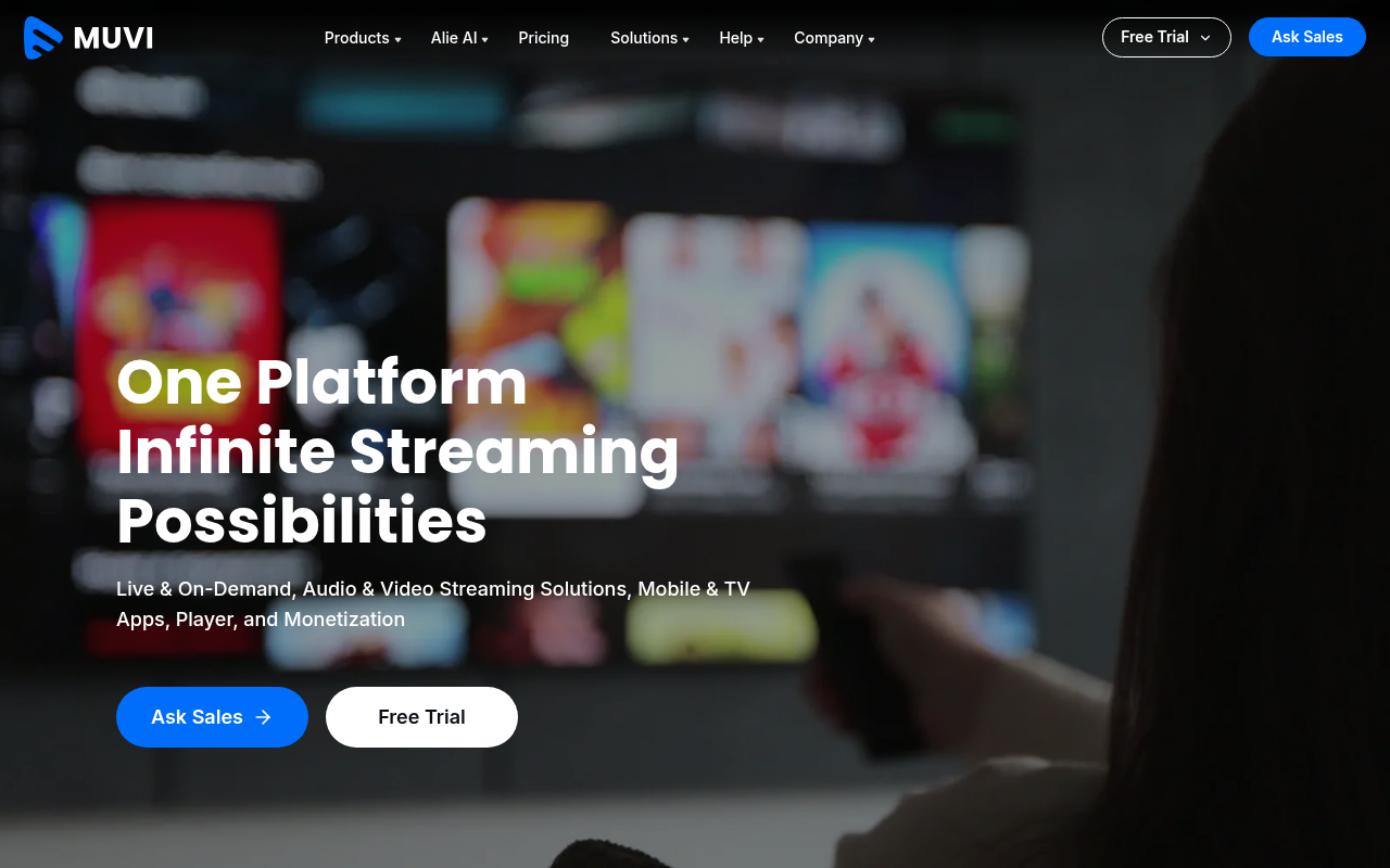 Muvi homepage screenshot