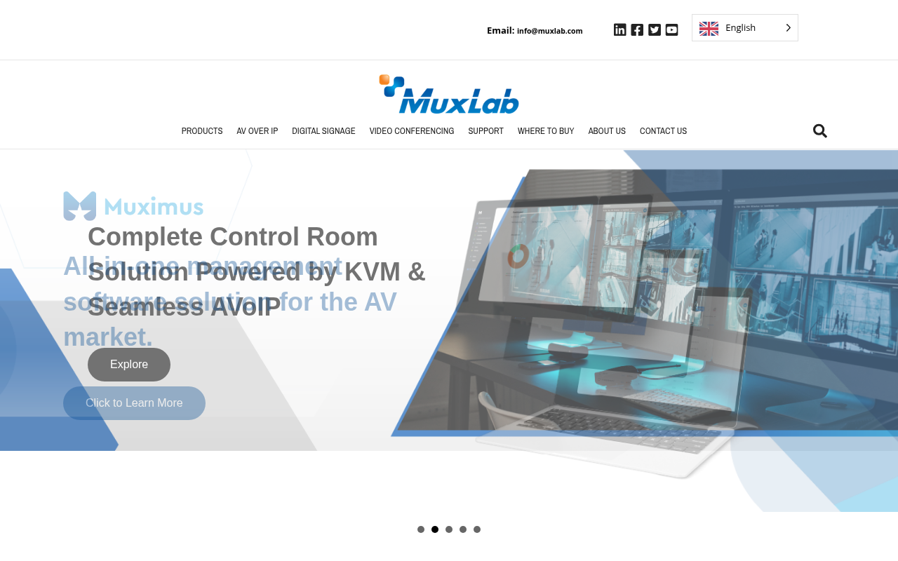 MuxLab homepage screenshot
