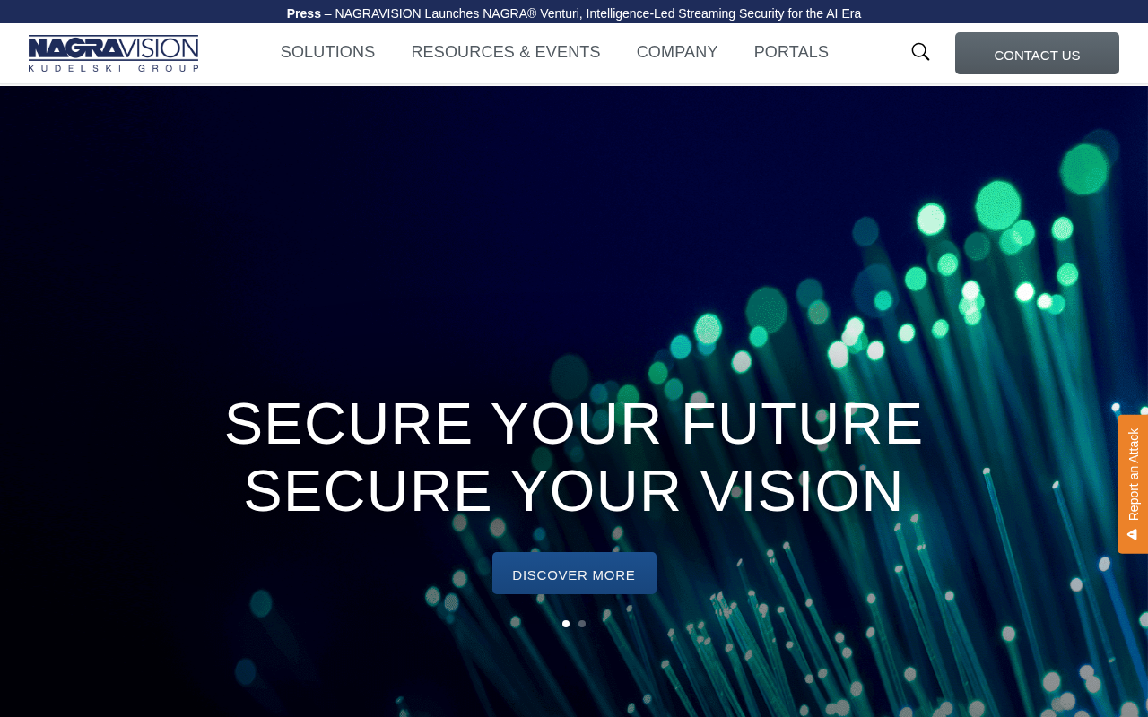 Nagra homepage screenshot