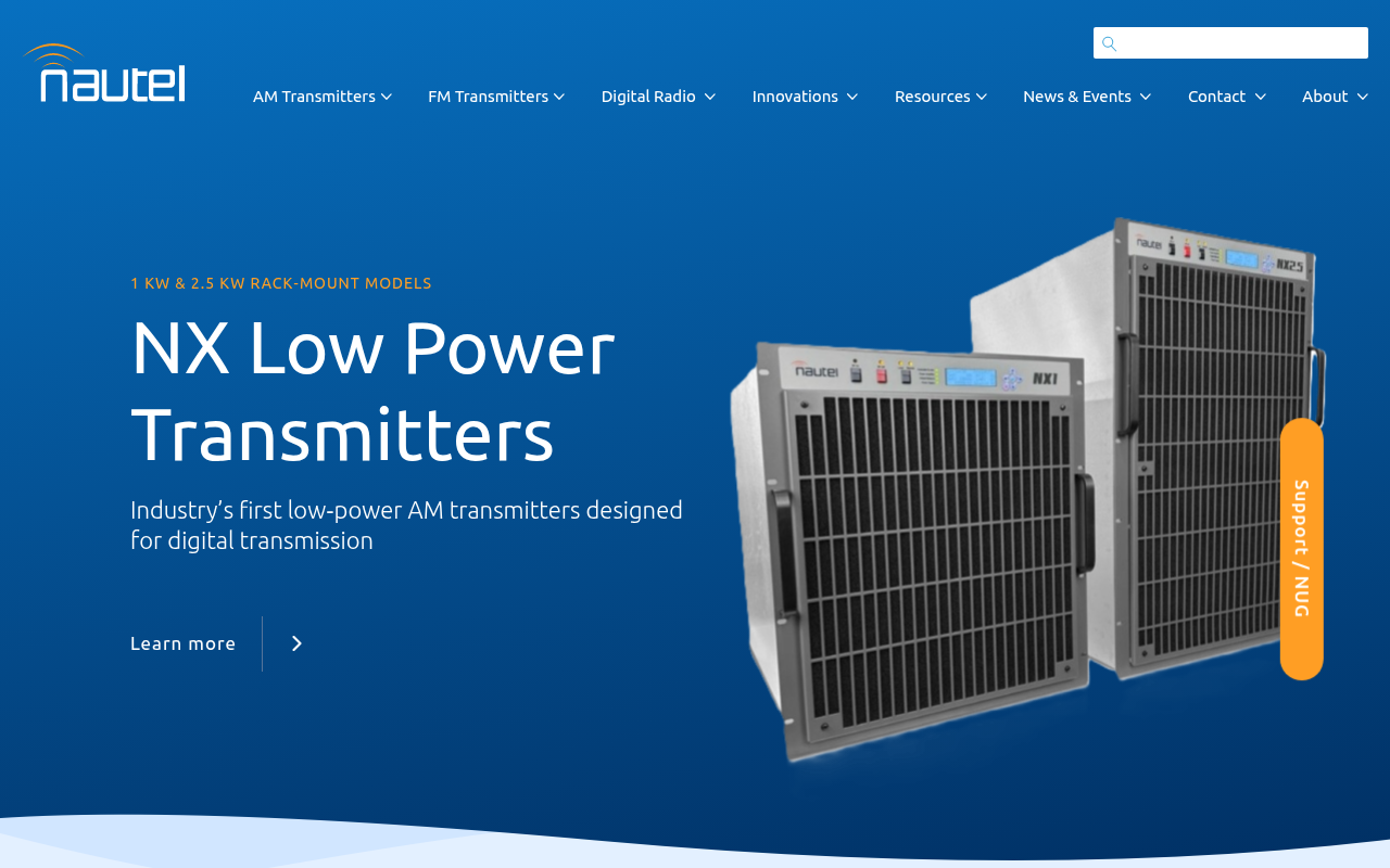 Nautel homepage screenshot
