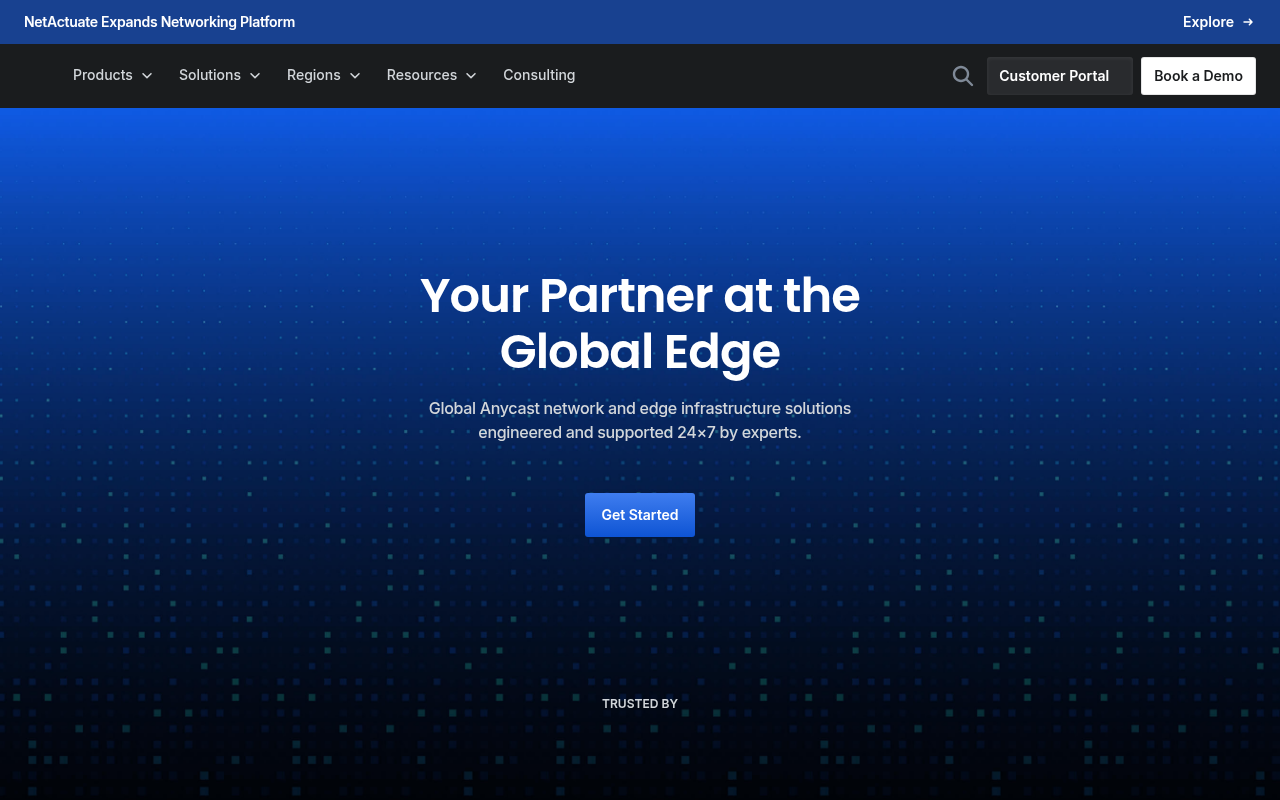 NetActuate homepage screenshot