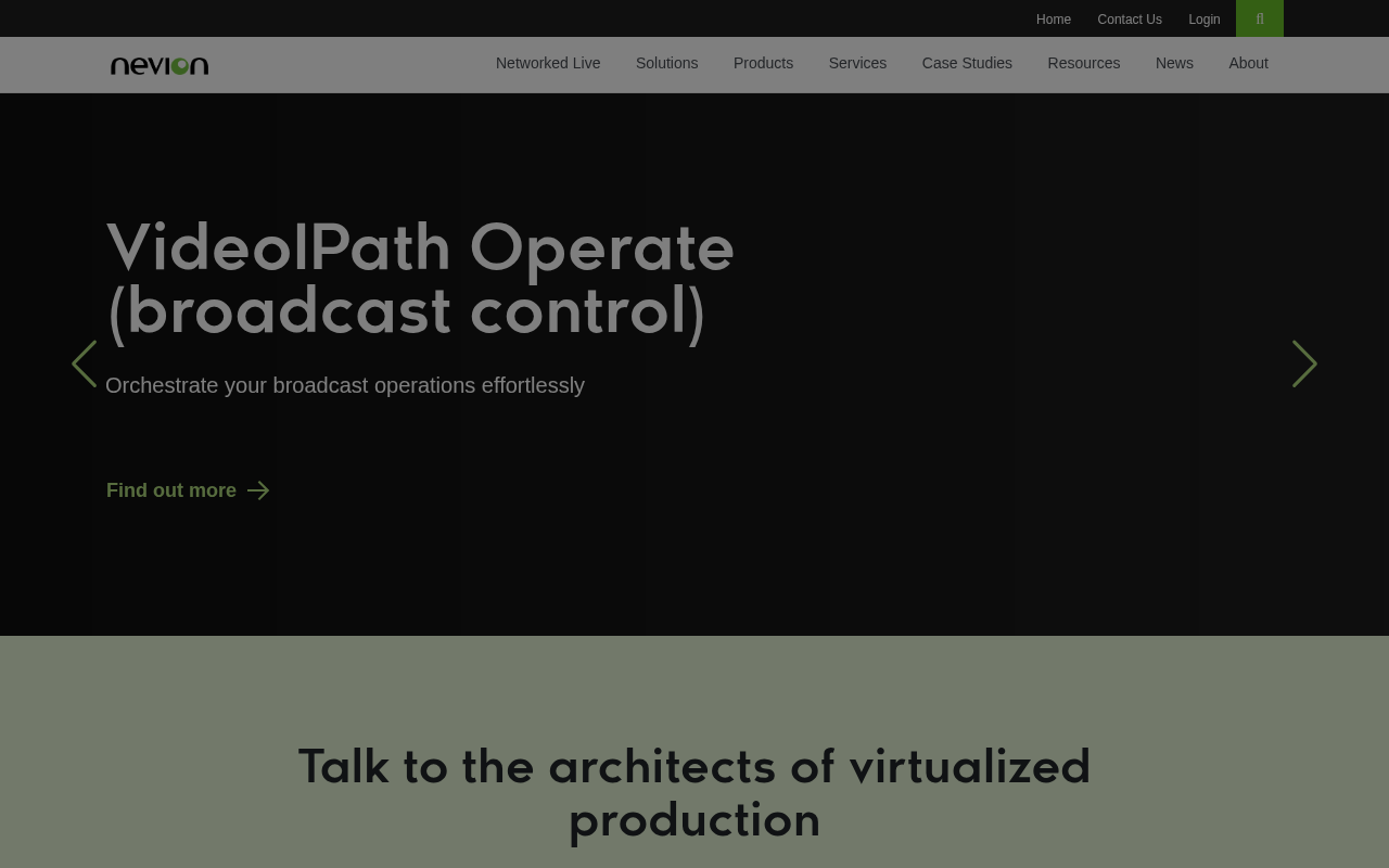 Nevion homepage screenshot