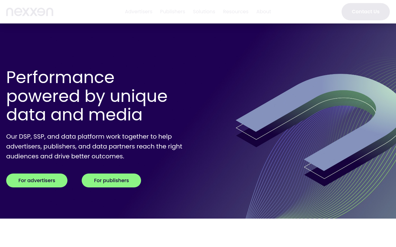 Nexxen homepage screenshot