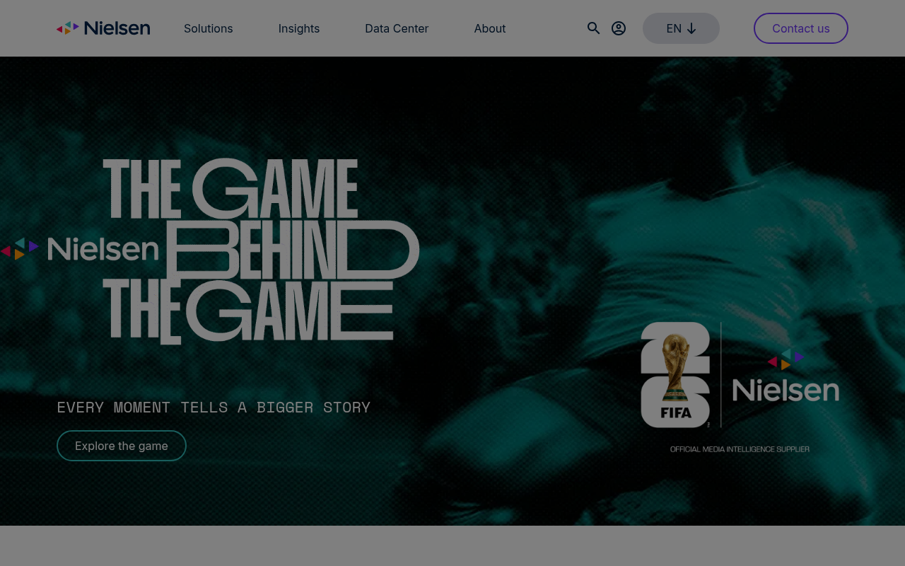 Nielsen homepage screenshot