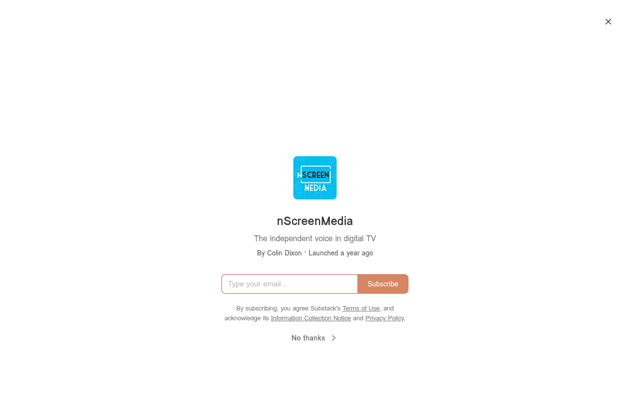 nScreenMedia homepage screenshot