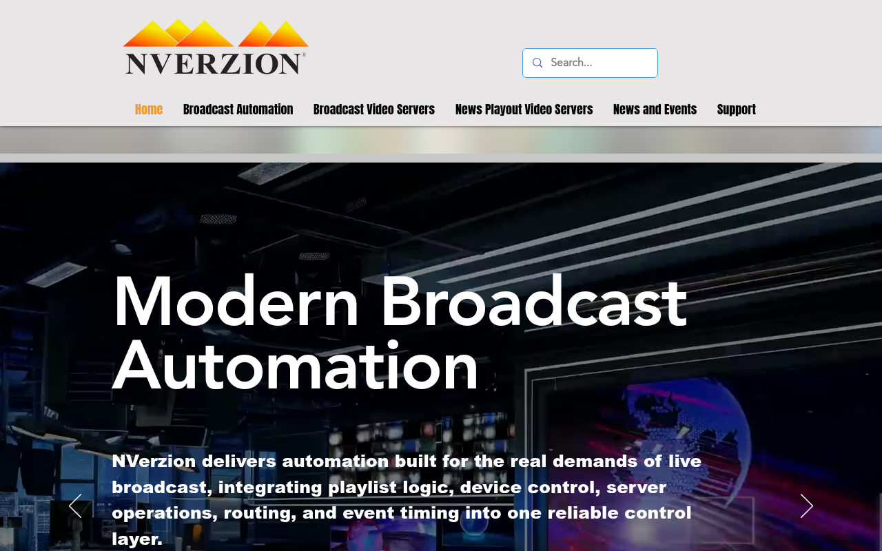 NVerzion homepage screenshot