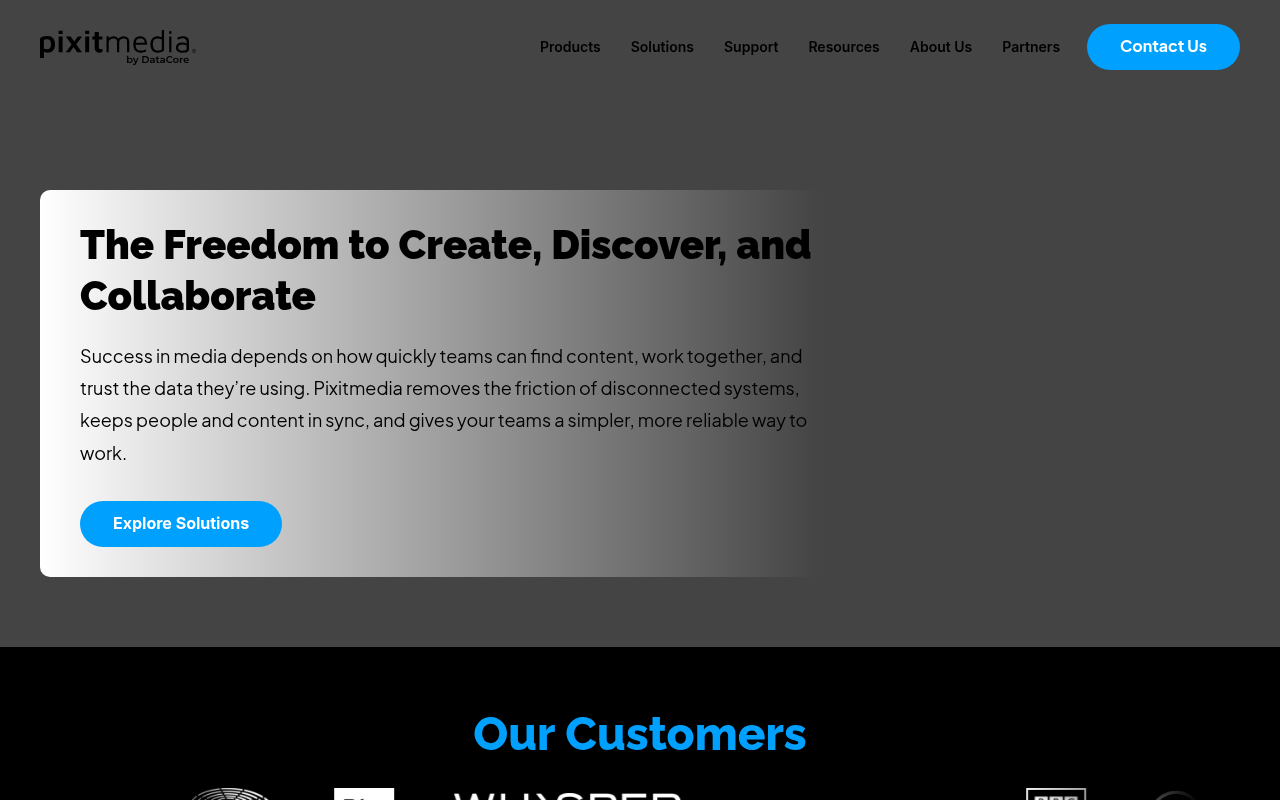 Object Matrix homepage screenshot