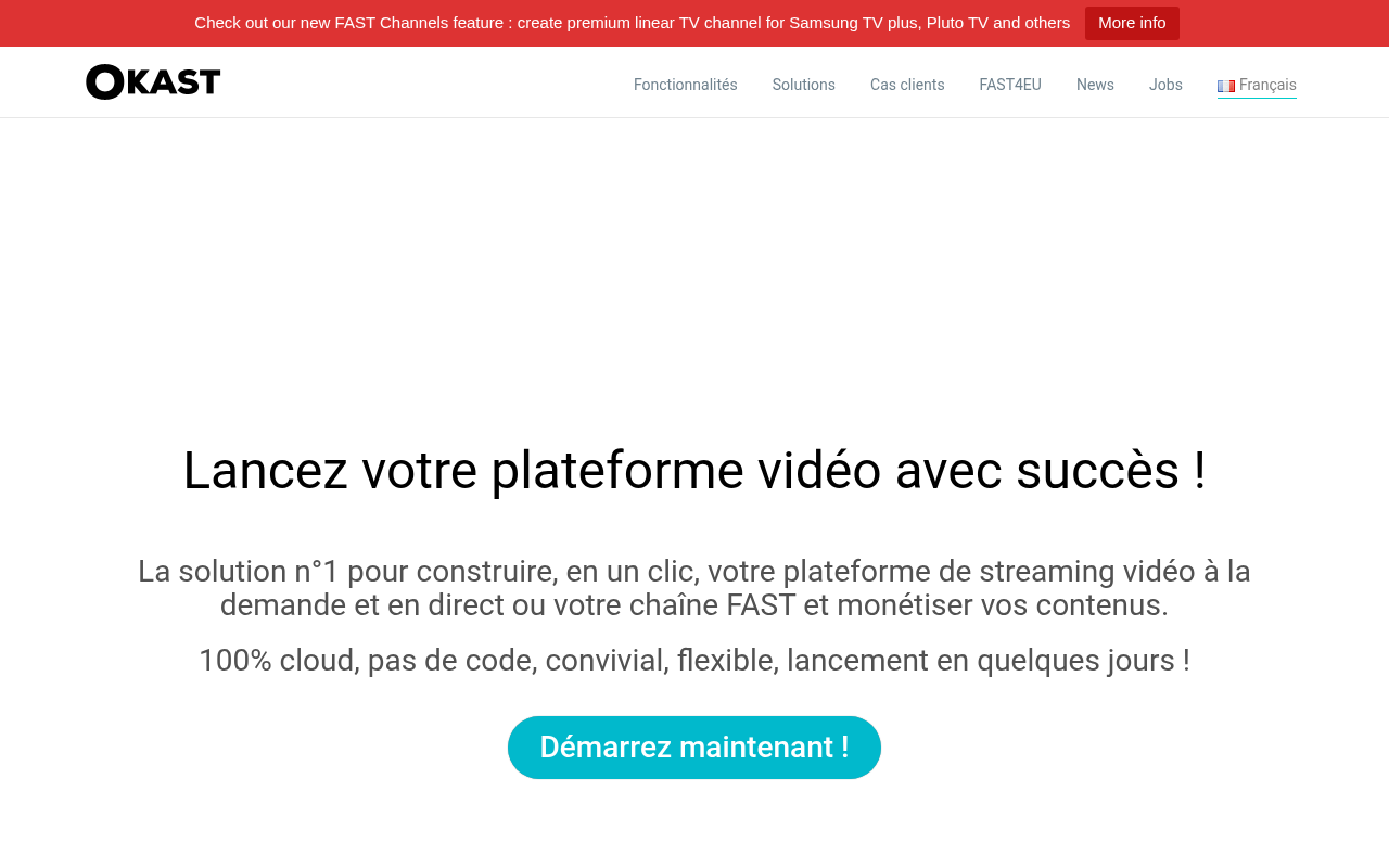 OKAST homepage screenshot