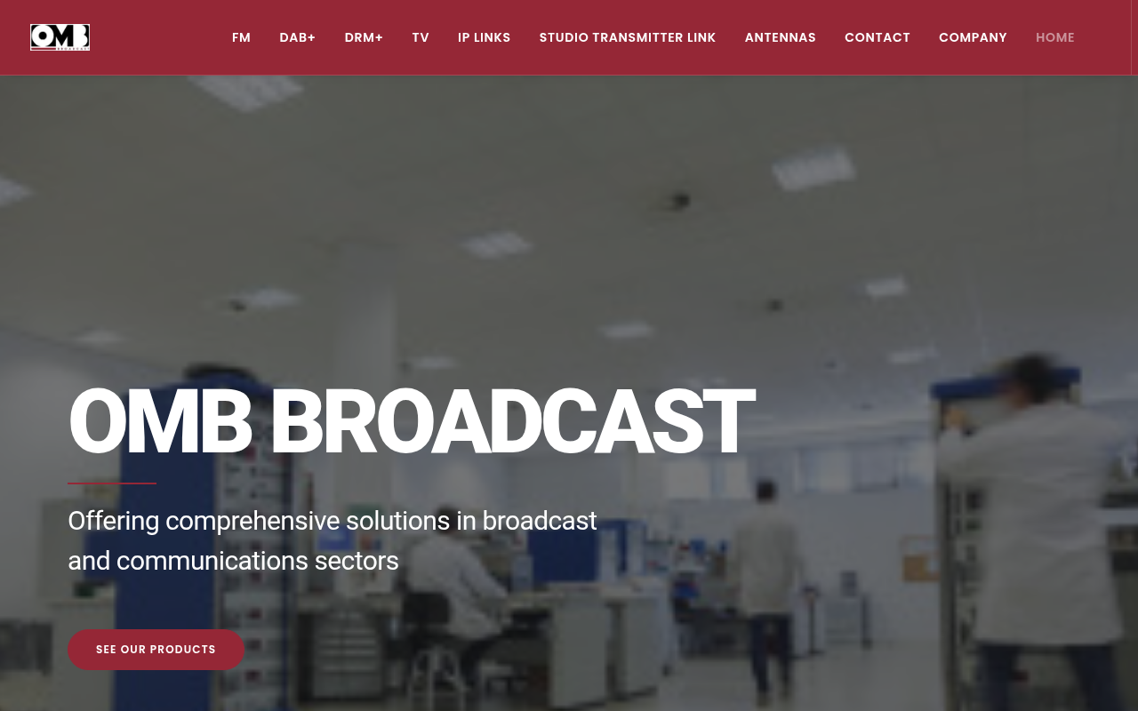OMB Broadcast homepage screenshot