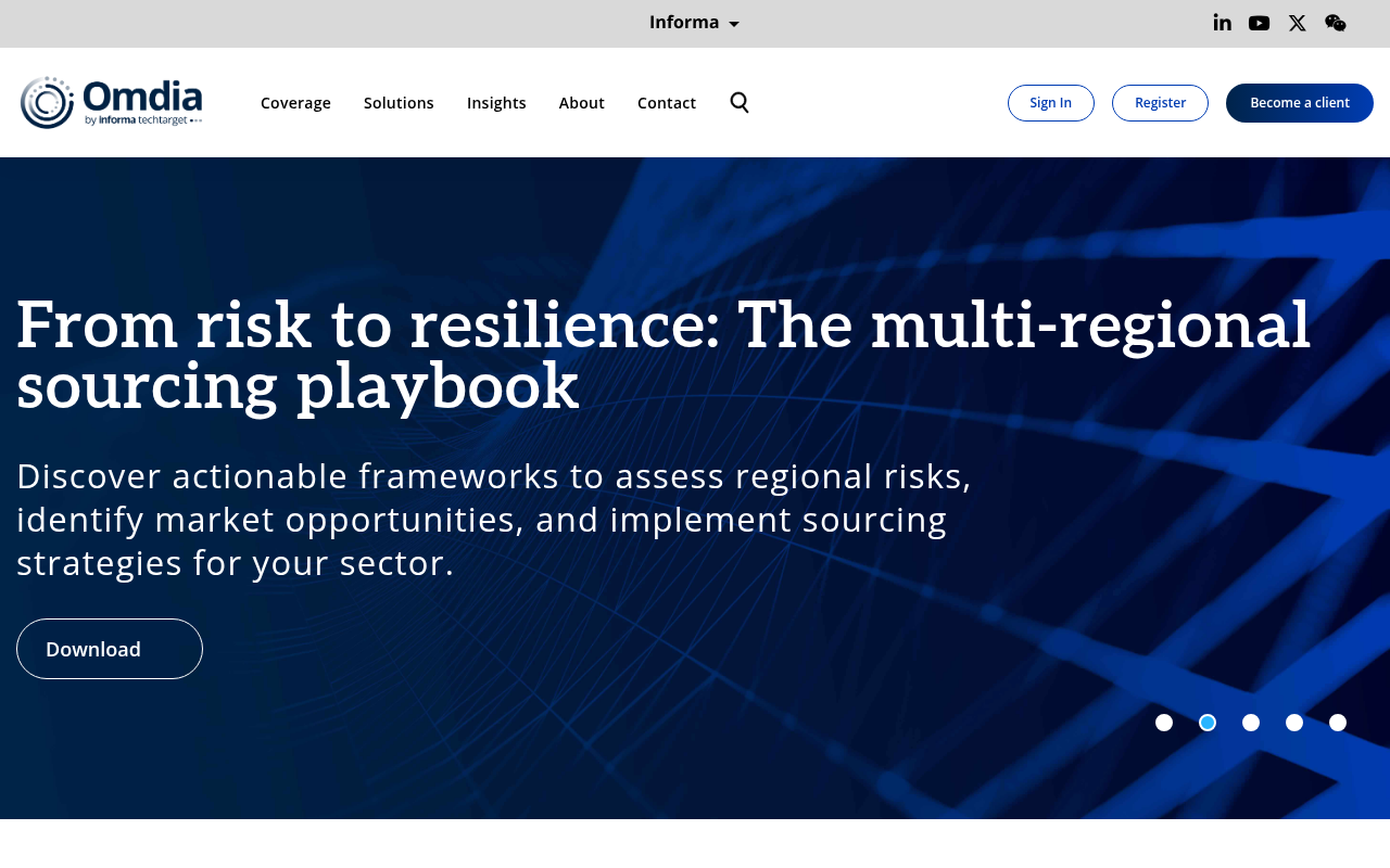 Omdia homepage screenshot