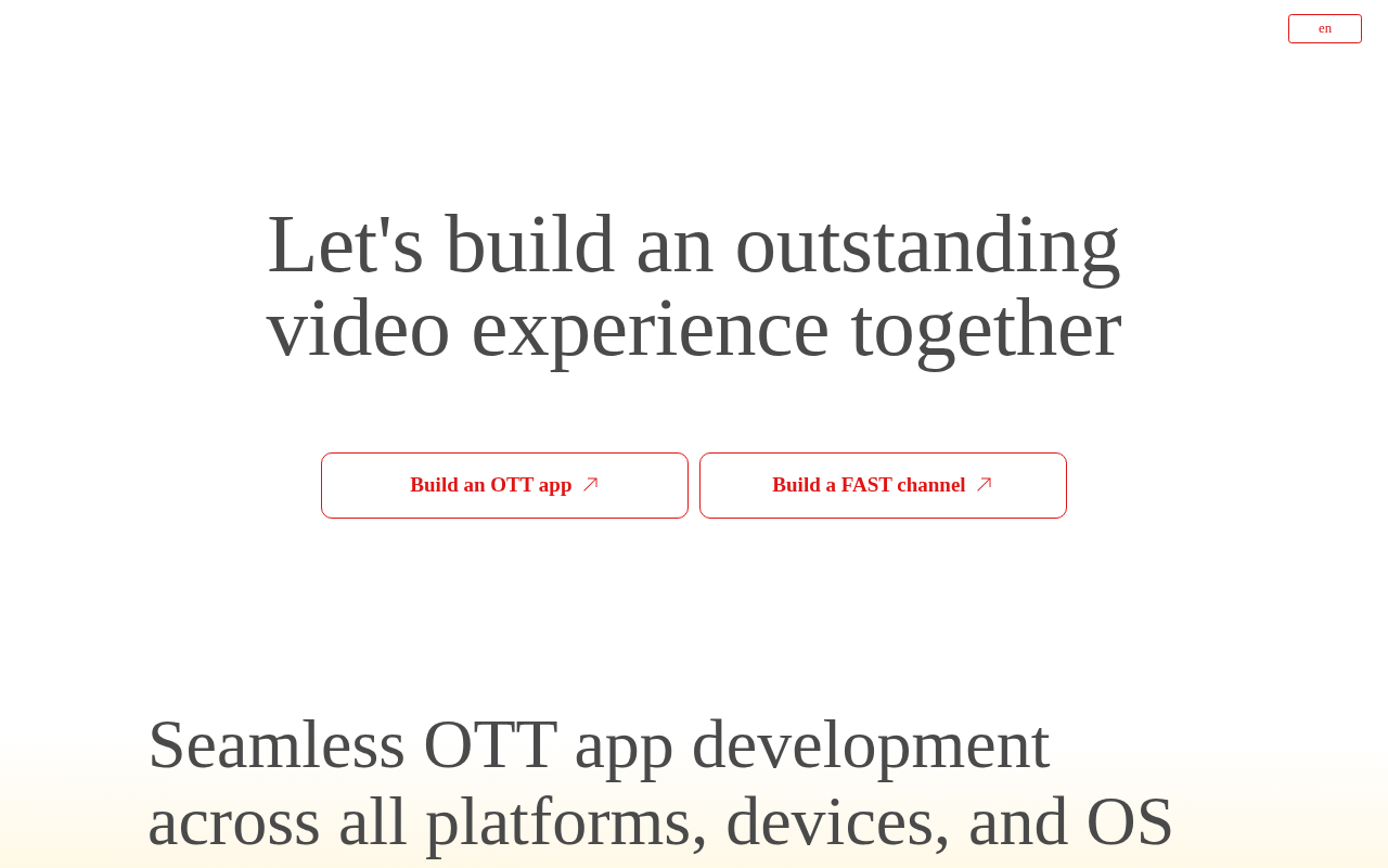 OTTera homepage screenshot