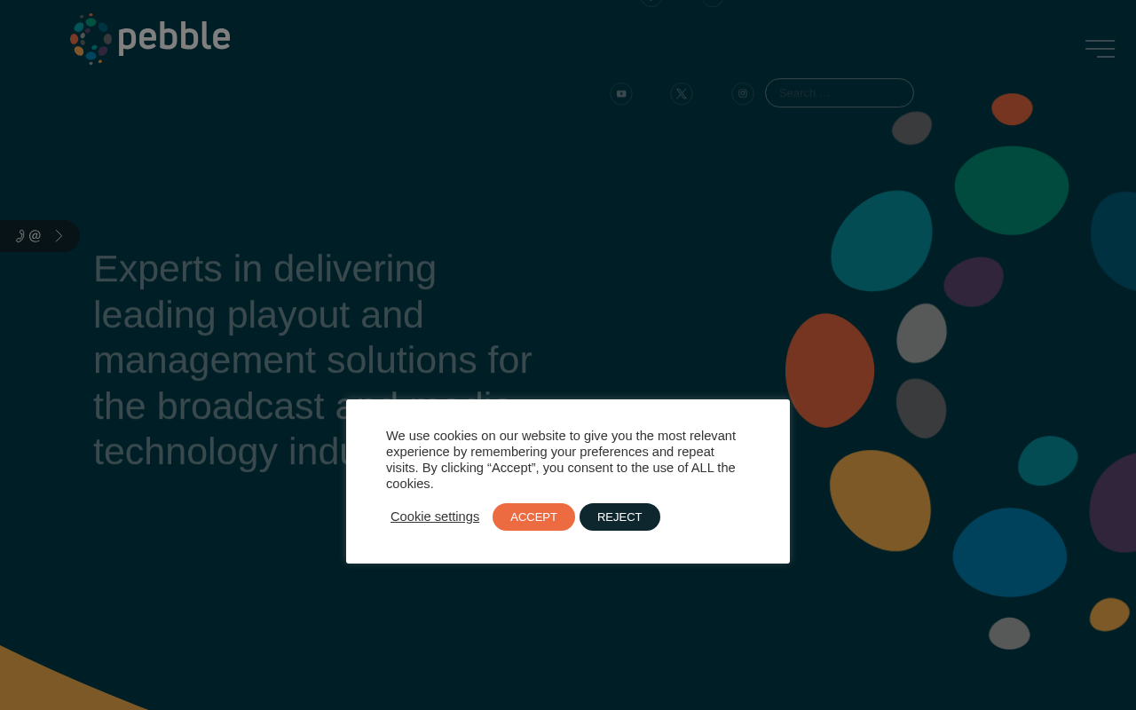 Pebble (Pebble Beach Systems) homepage screenshot