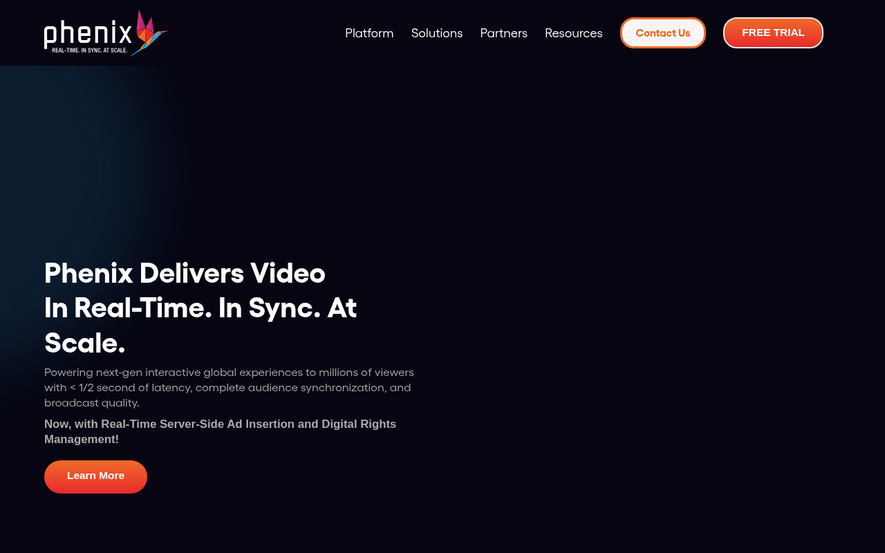 Phenix RTS homepage screenshot