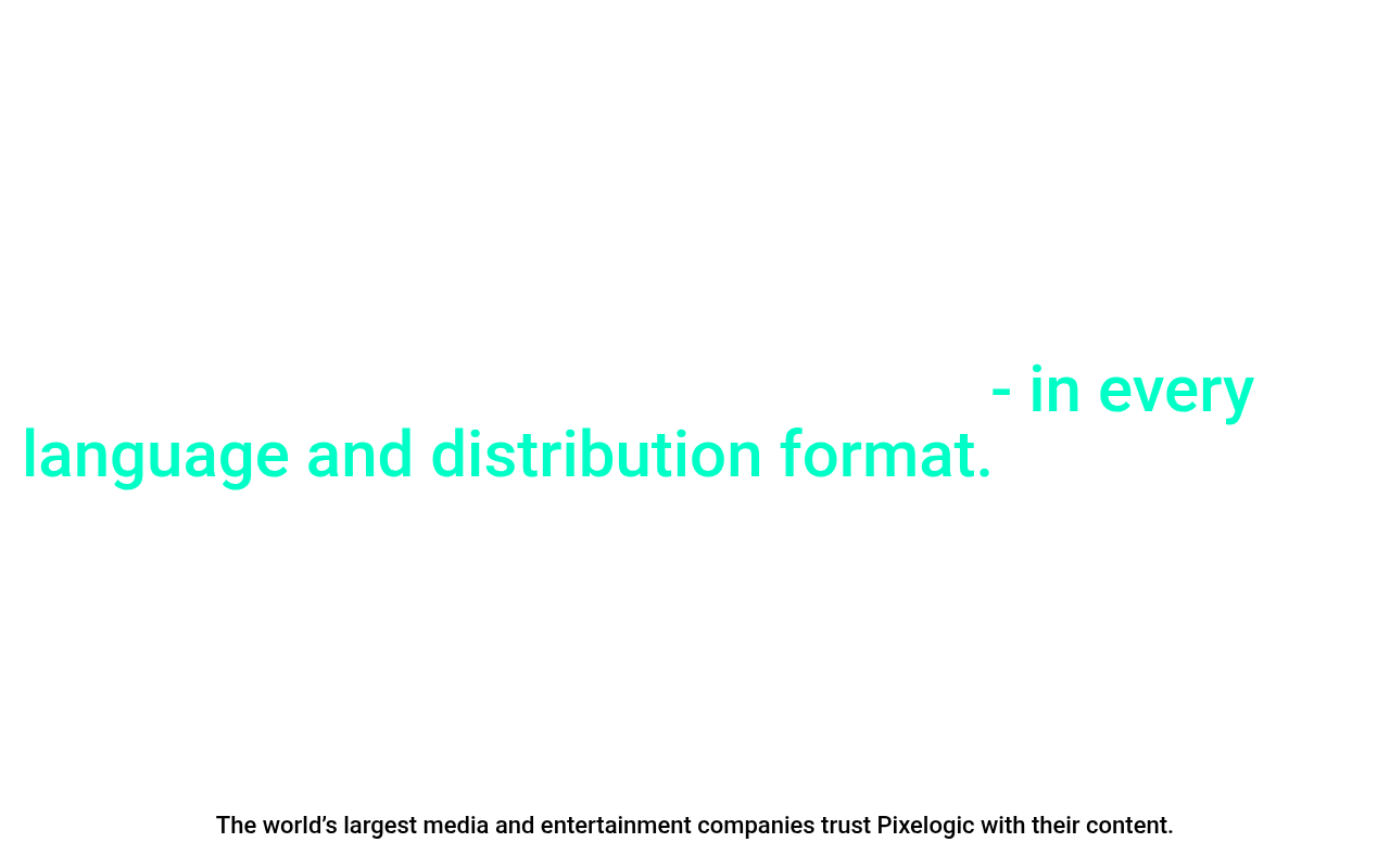Pixelogic Media homepage screenshot