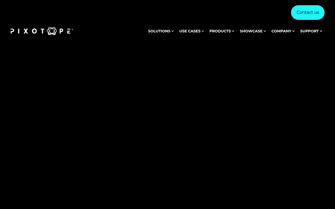 Pixotope homepage screenshot
