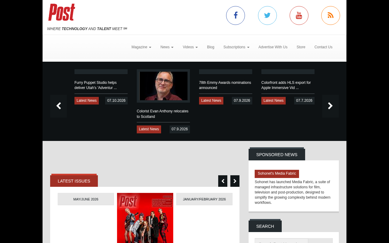 Post Magazine homepage screenshot