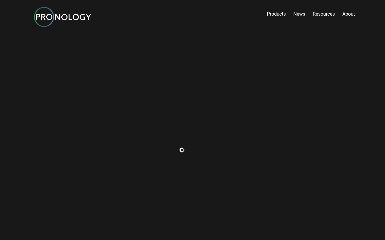 Pronology homepage screenshot