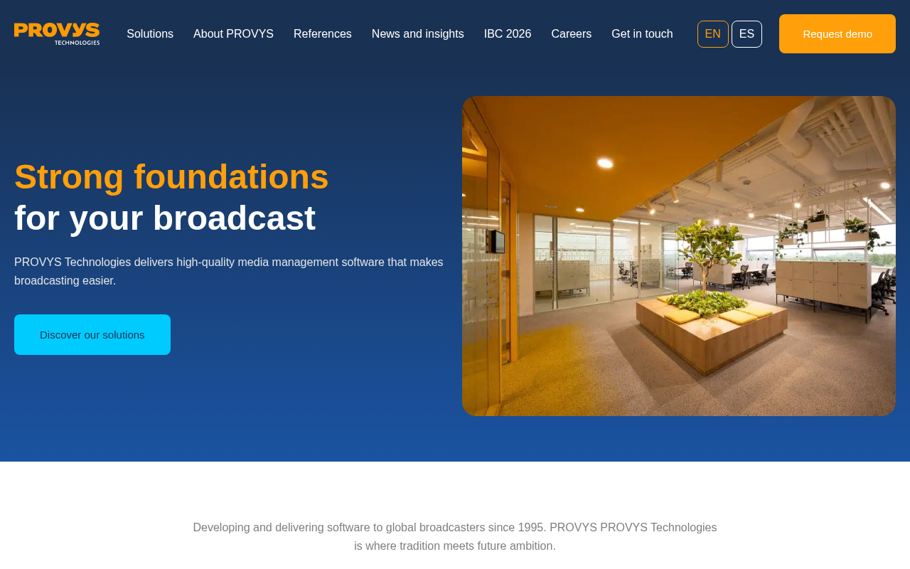PROVYS homepage screenshot