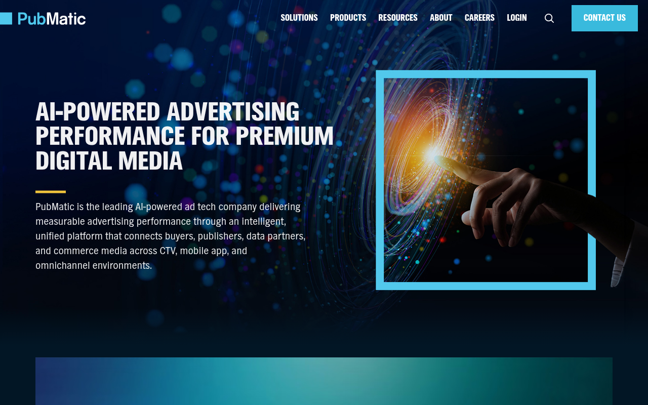 PubMatic homepage screenshot