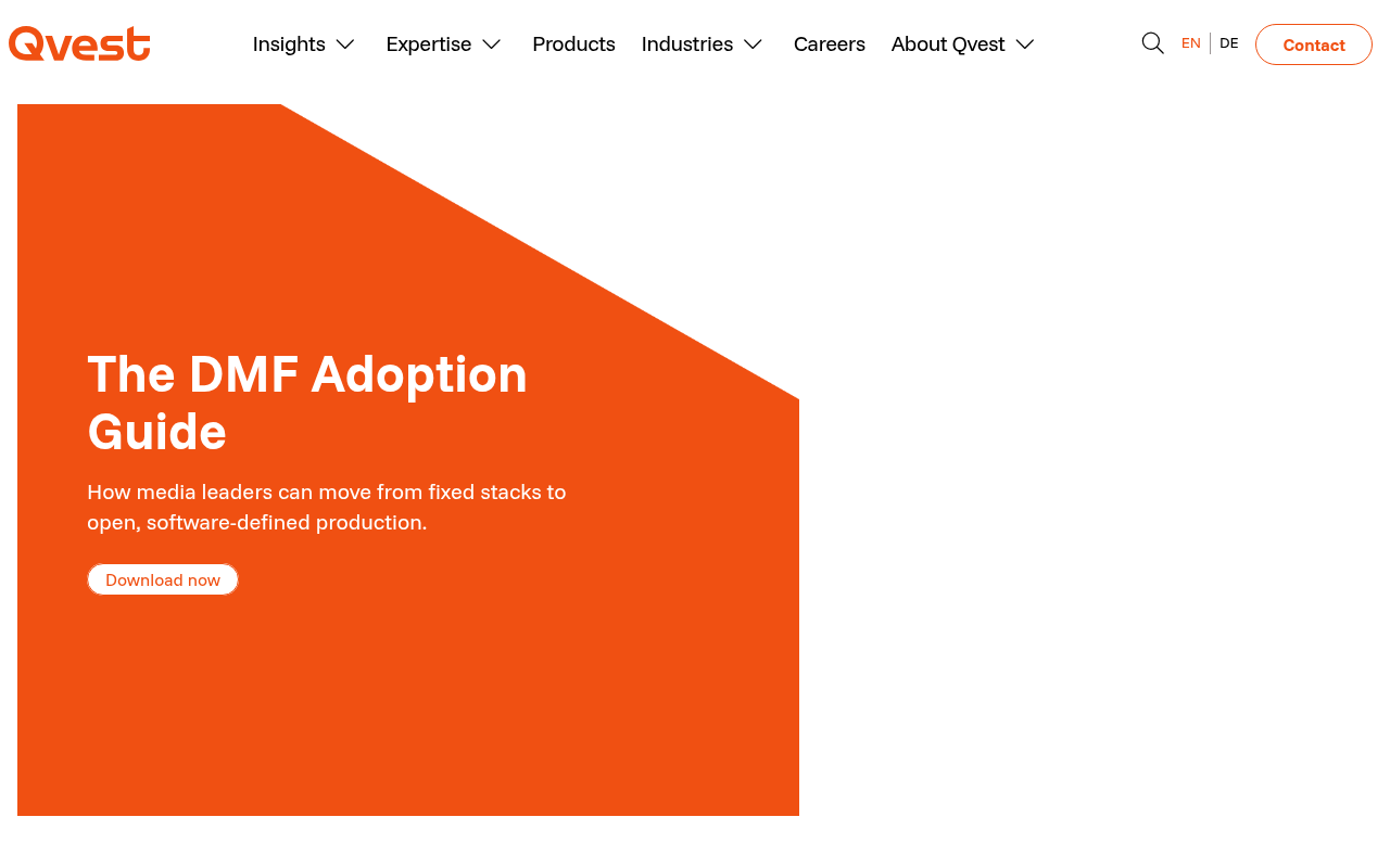 Qvest homepage screenshot