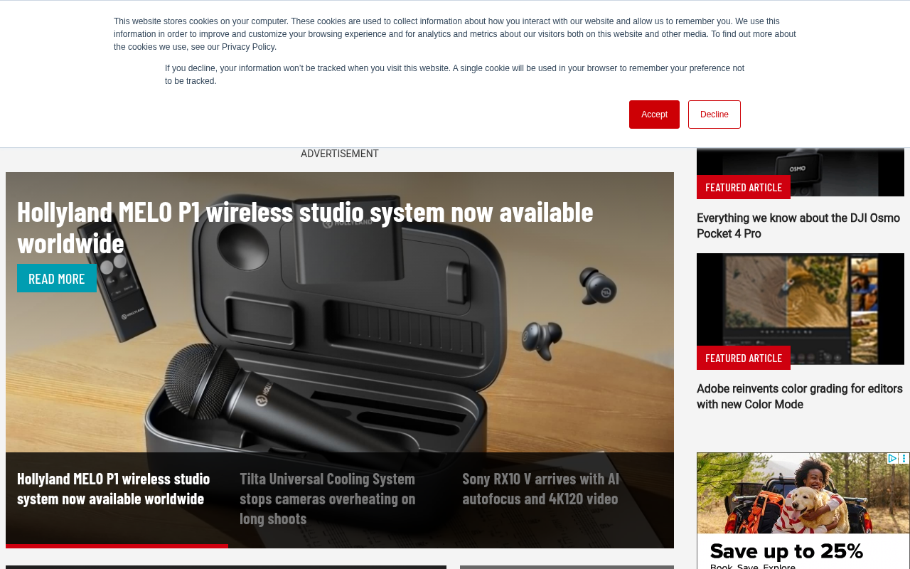 RedShark News homepage screenshot
