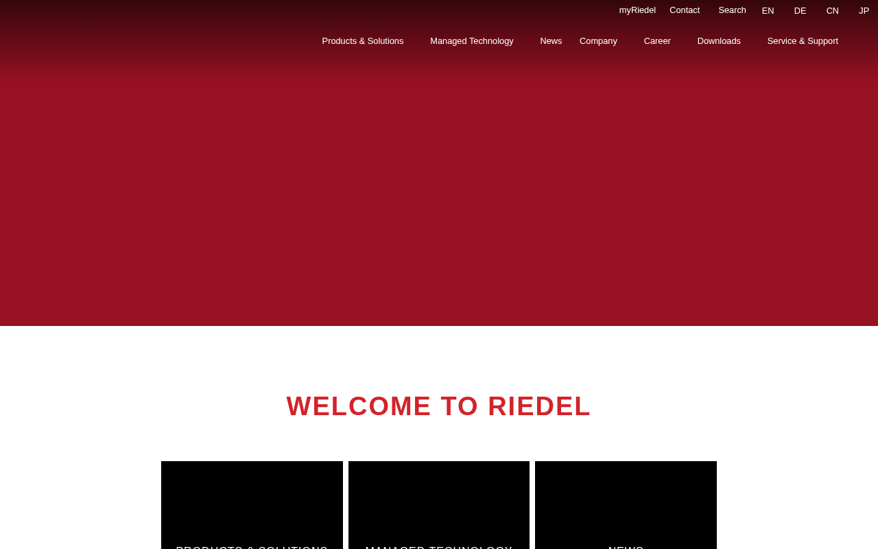 Riedel Communications homepage screenshot