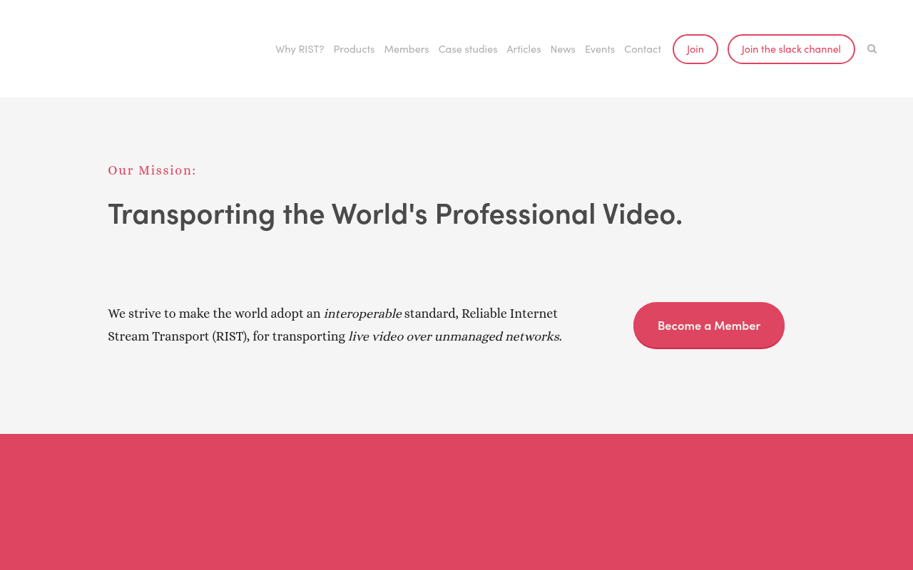 RIST Forum homepage screenshot