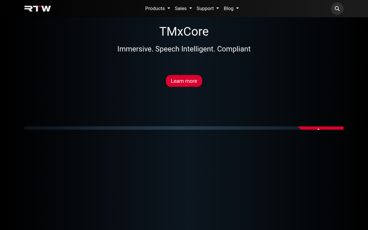 RTW homepage screenshot