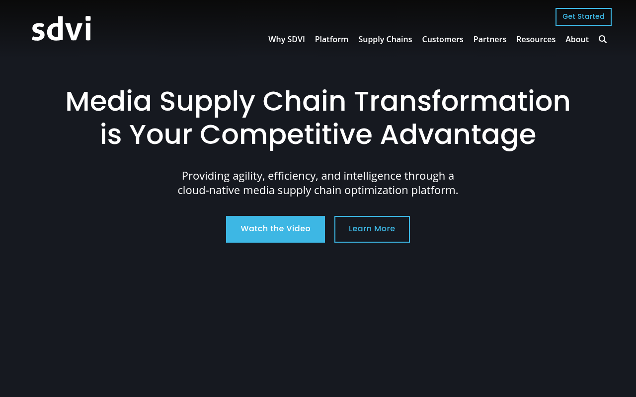 SDVI homepage screenshot