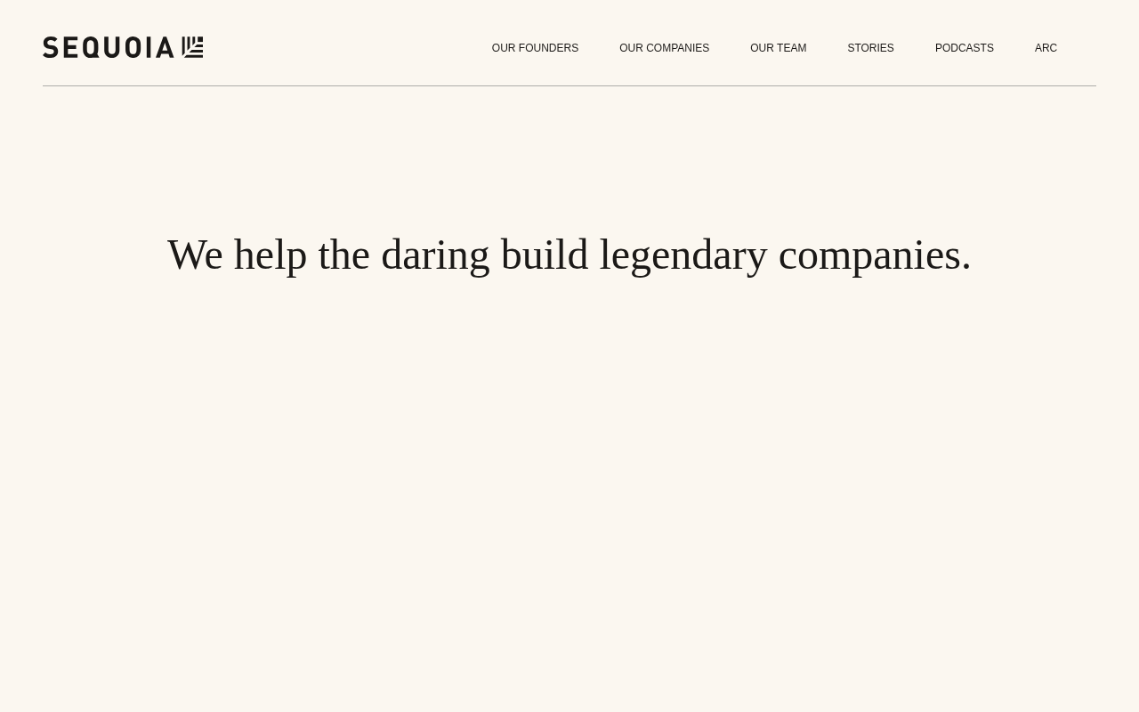 Sequoia Capital homepage screenshot