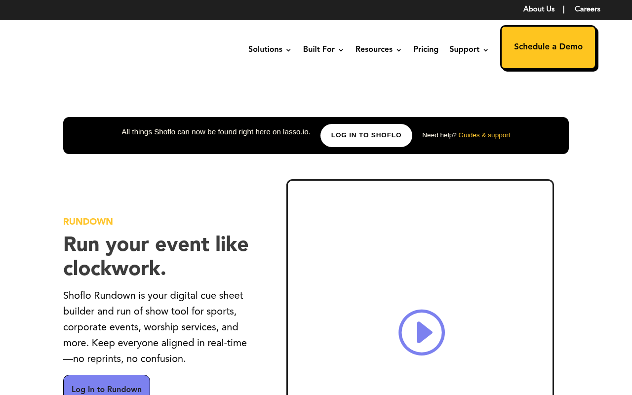 Shoflo homepage screenshot
