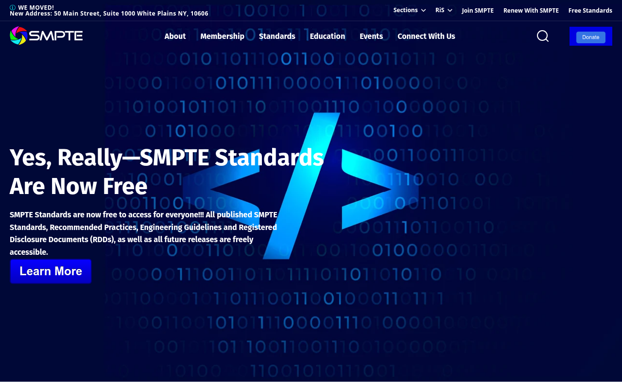 SMPTE (Society of Motion Picture and Television Engineers) homepage screenshot