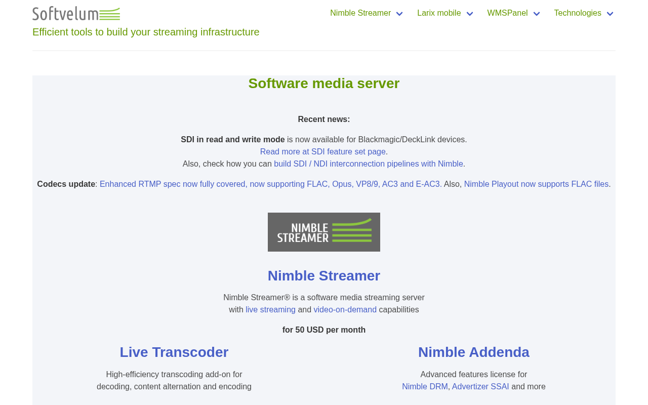 Softvelum homepage screenshot