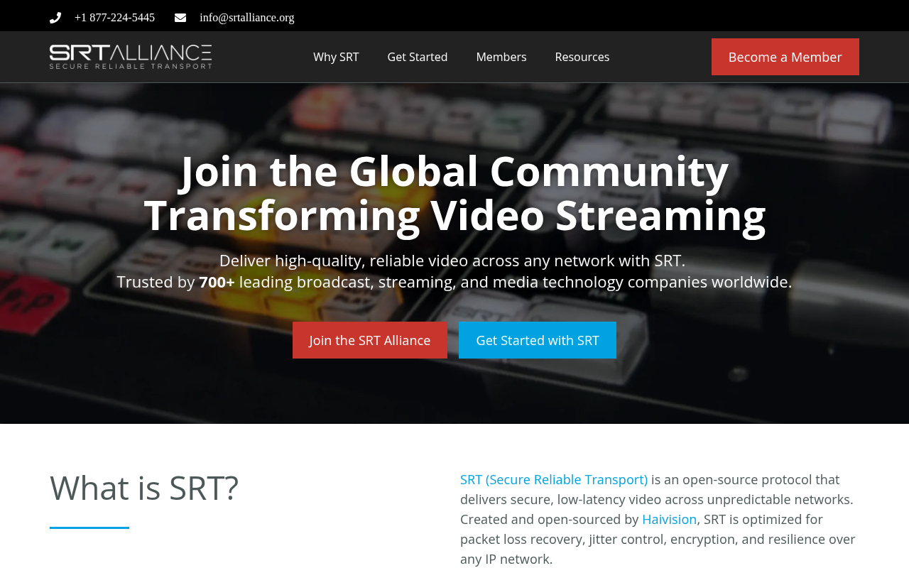 SRT Alliance homepage screenshot