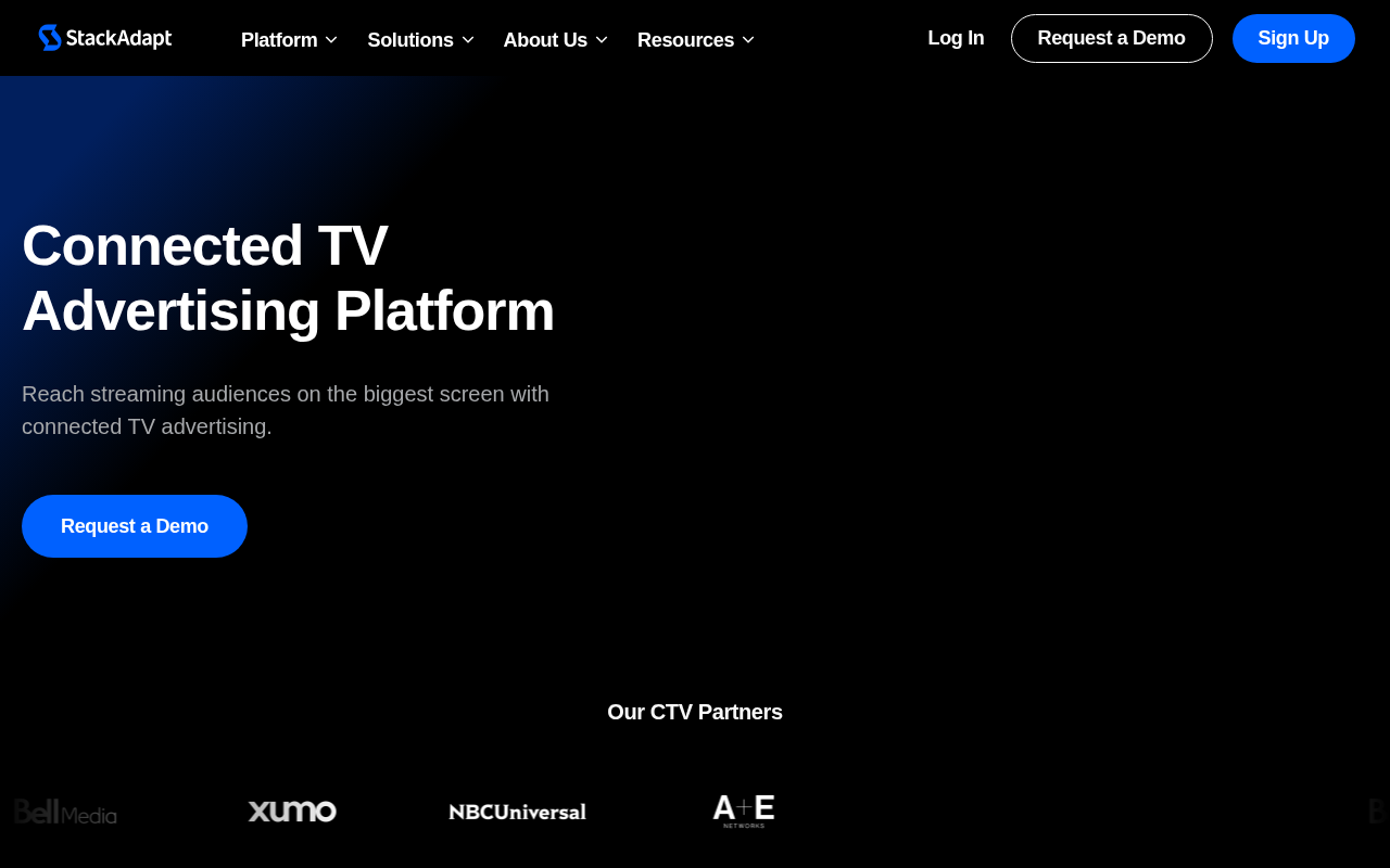 StackAdapt homepage screenshot