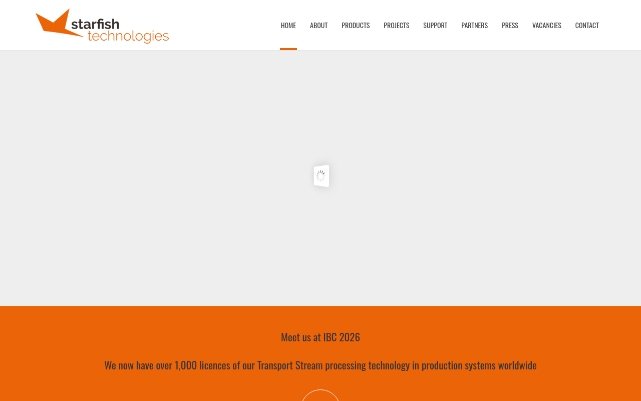 Starfish Technologies homepage screenshot