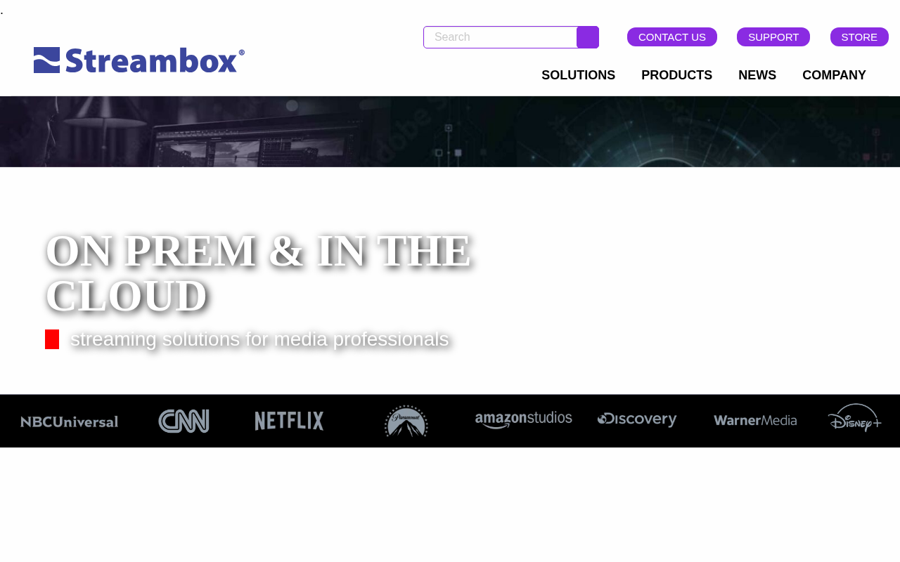 Streambox homepage screenshot
