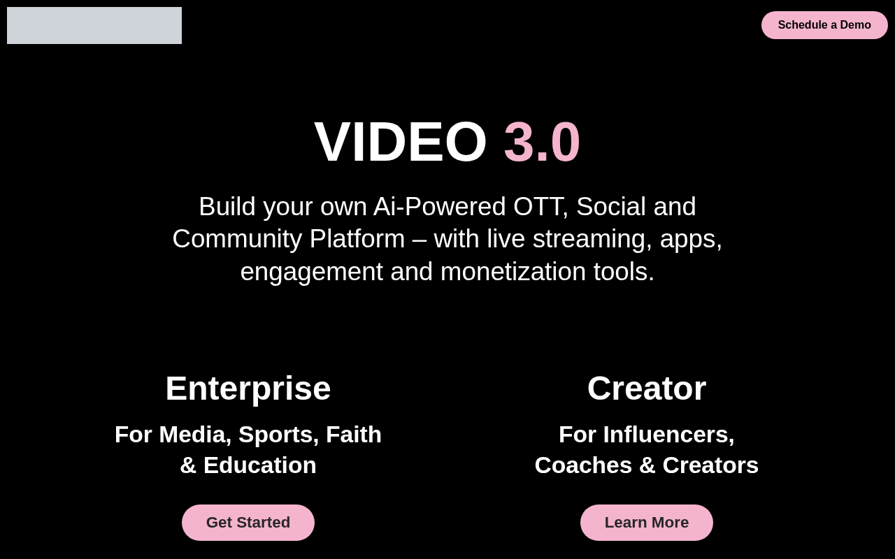 Streann Media homepage screenshot