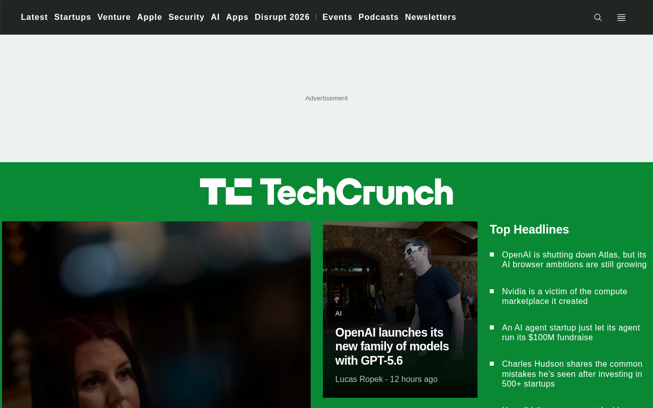 TechCrunch homepage screenshot