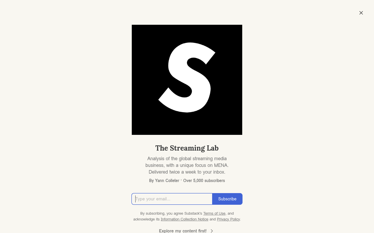 The Streaming Lab homepage screenshot