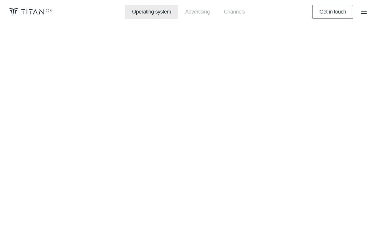 Titan OS homepage screenshot