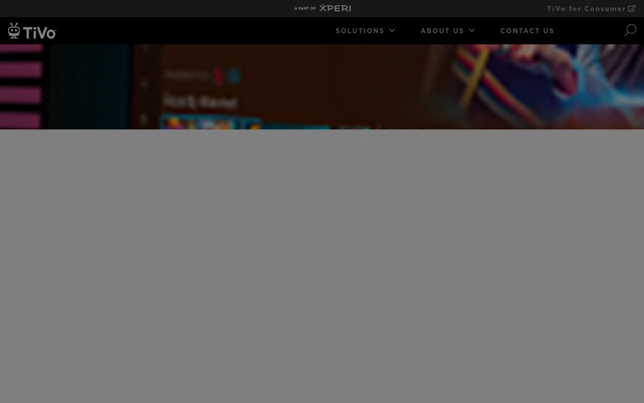 TiVo homepage screenshot