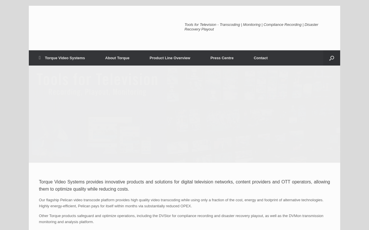 Torque Video Systems homepage screenshot