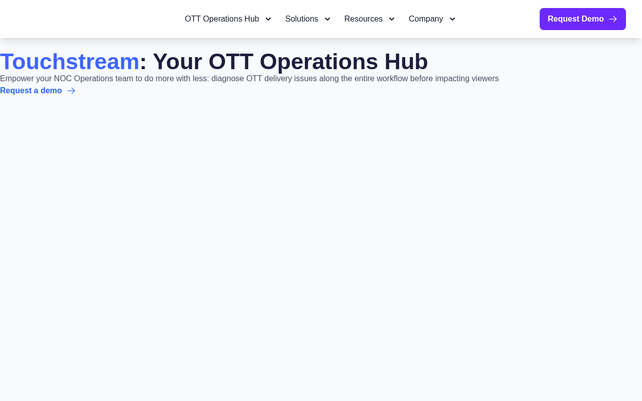 Touchstream homepage screenshot